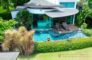 รีวิวที่พักอัมพวาสวยๆ ริมน้ำ ณ ทรีธารา โดยเพจ Wanna Go พักห้อง 2 Bedroom Poll Villa สระว่ายน้ำส่วนตัว บรรยากาศสวยๆ มองจากห้องพัก และ ทานอาหารริมน้ำ